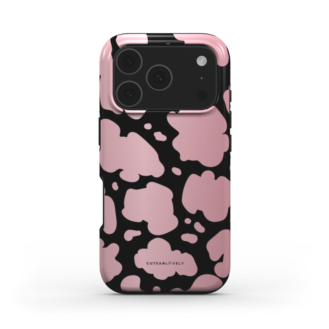 CUTEANLOVELY - Blush Cow Print MagSafe iPhone Case