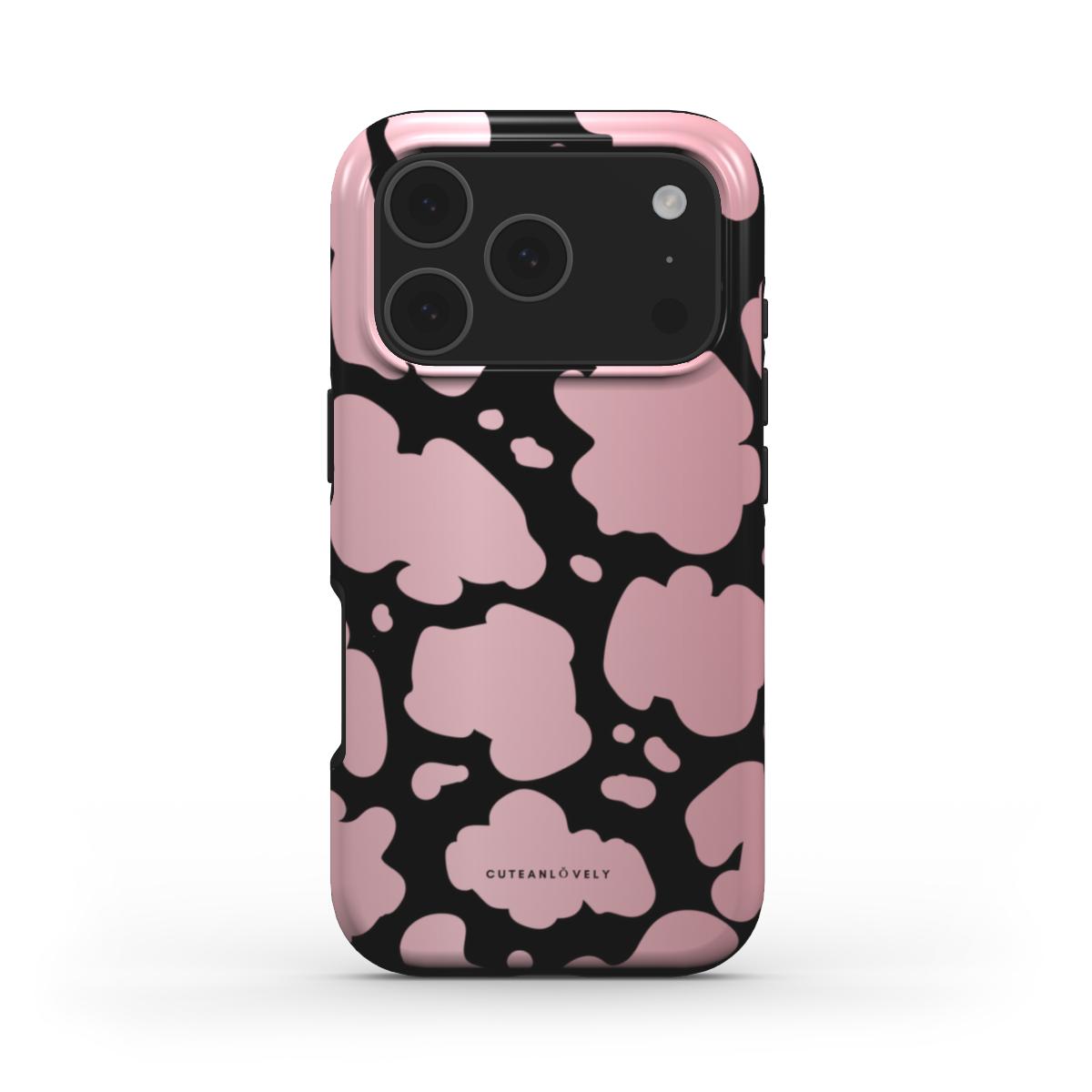 CUTEANLOVELY - Blush Cow Print MagSafe iPhone Case