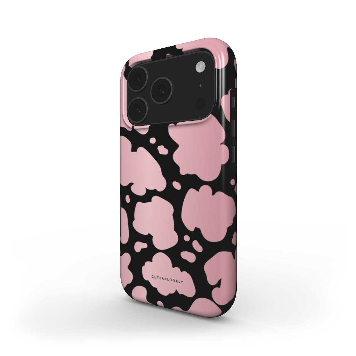 CUTEANLOVELY - Blush Cow Print MagSafe iPhone Case