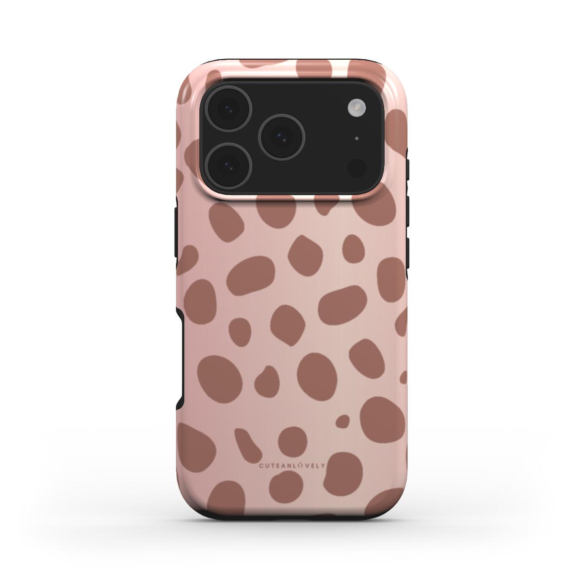 CUTEANLOVELY - Rose Gold Spotted MagSafe iPhone Case