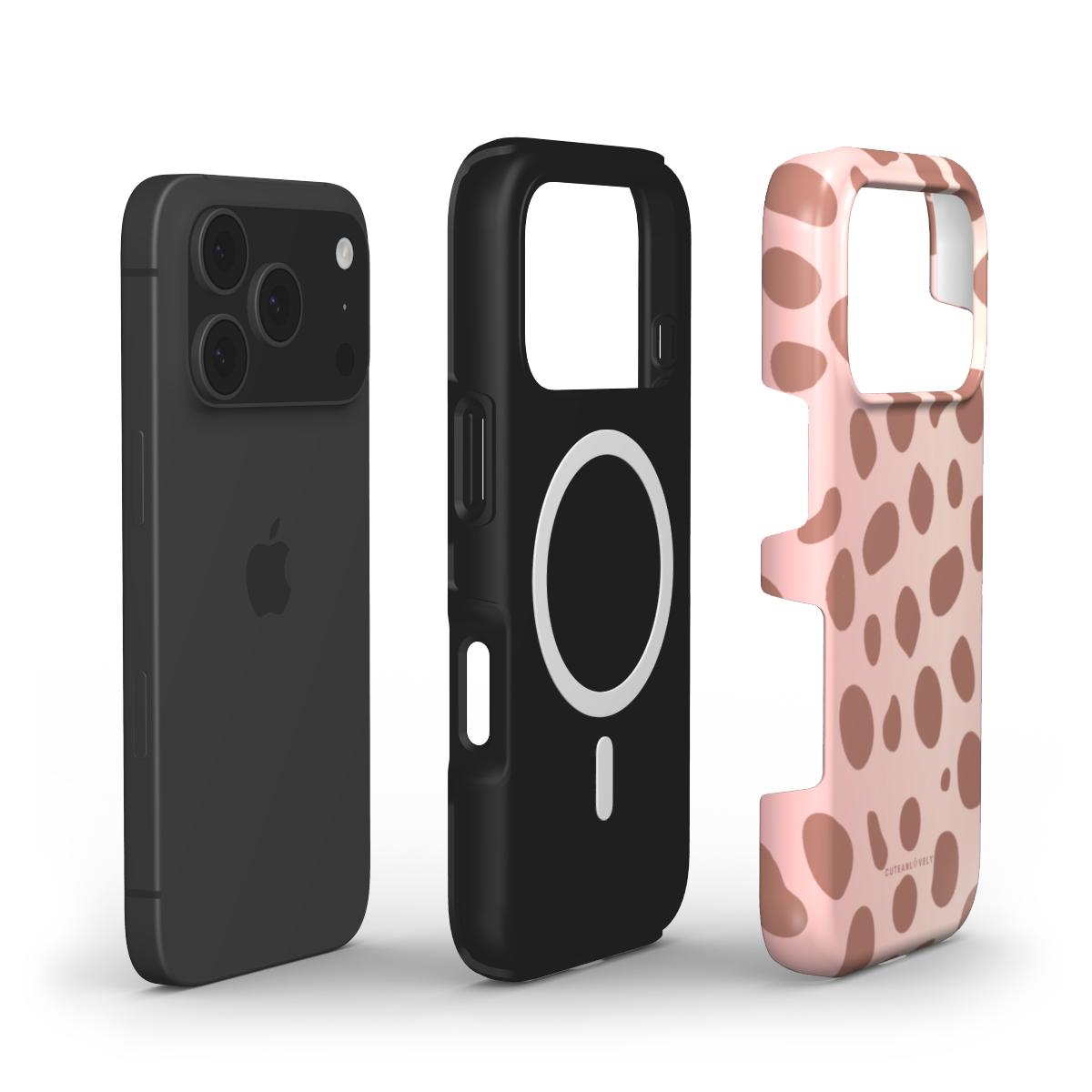 CUTEANLOVELY - Rose Gold Spotted MagSafe iPhone Case