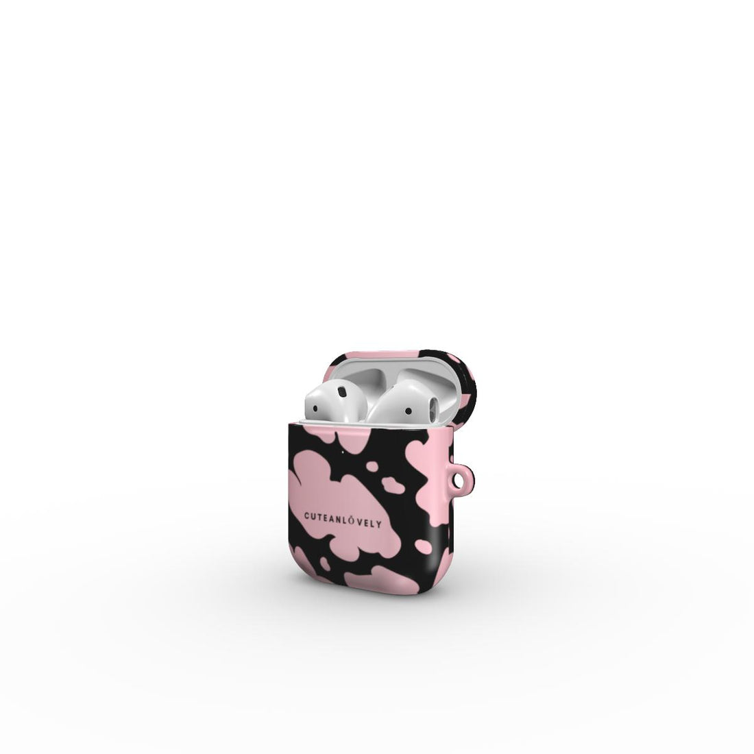 CUTEANLOVELY - Blush Cow Print AirPods Case