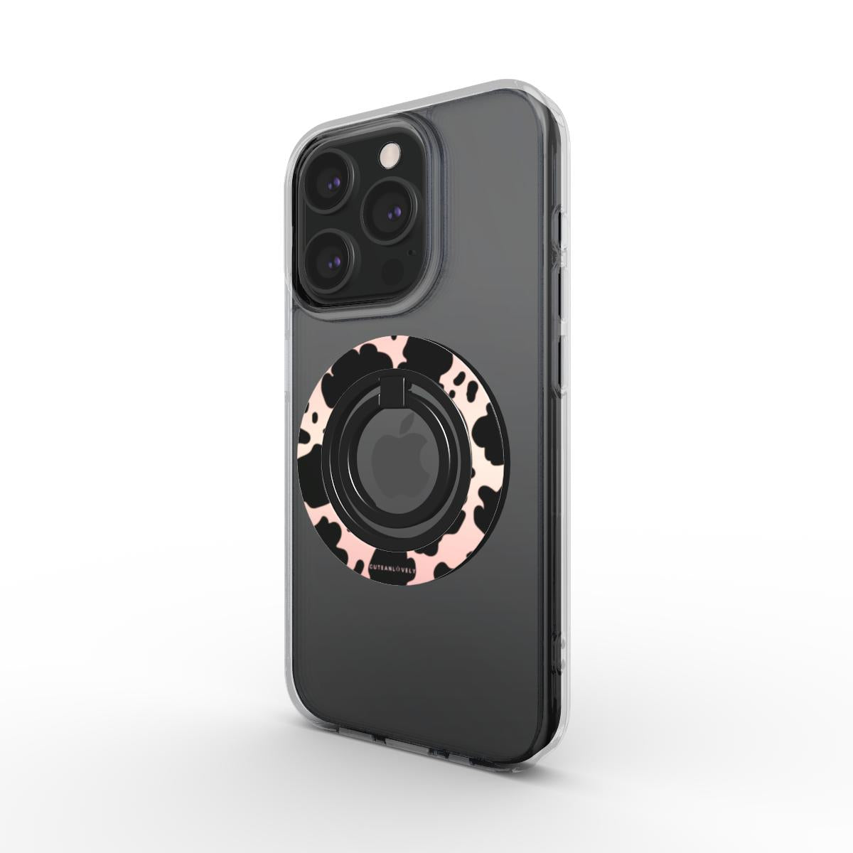 CUTEANLOVELY - Ombre Cow Print Magnetic Phone Grip