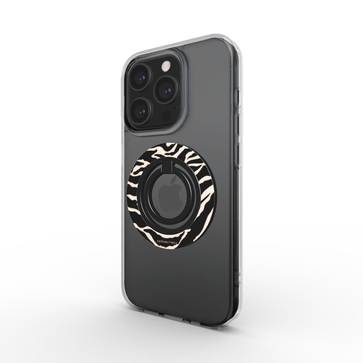 CUTEANLOVELY - Zebra Print Magnetic Phone Grip