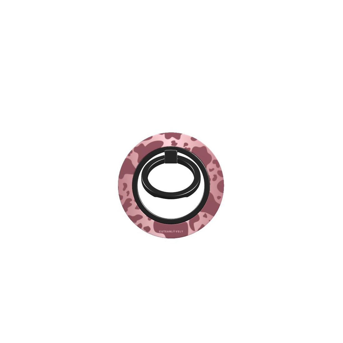 CUTEANLOVELY - Rosé Cow Print Magnetic Phone Grip