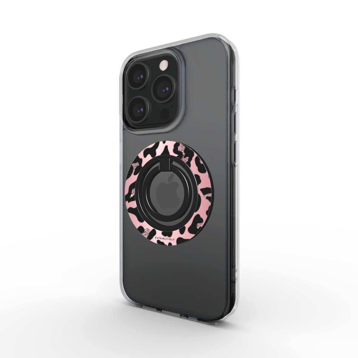 CUTEANLOVELY - Holo Leopard Magnetic Phone Grip