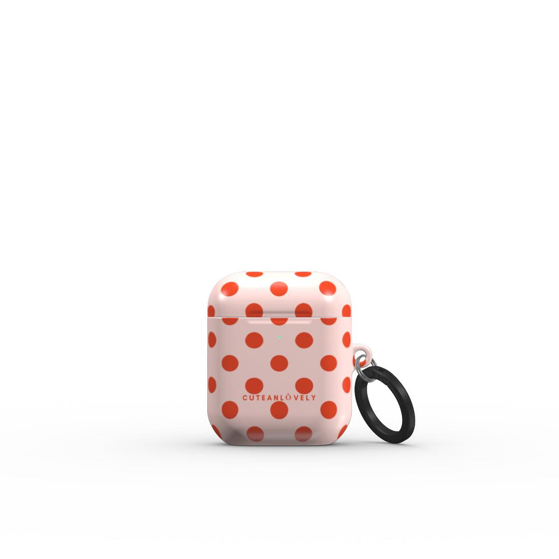CUTEANLOVELY - Blush Red Polka Dot AirPods Case