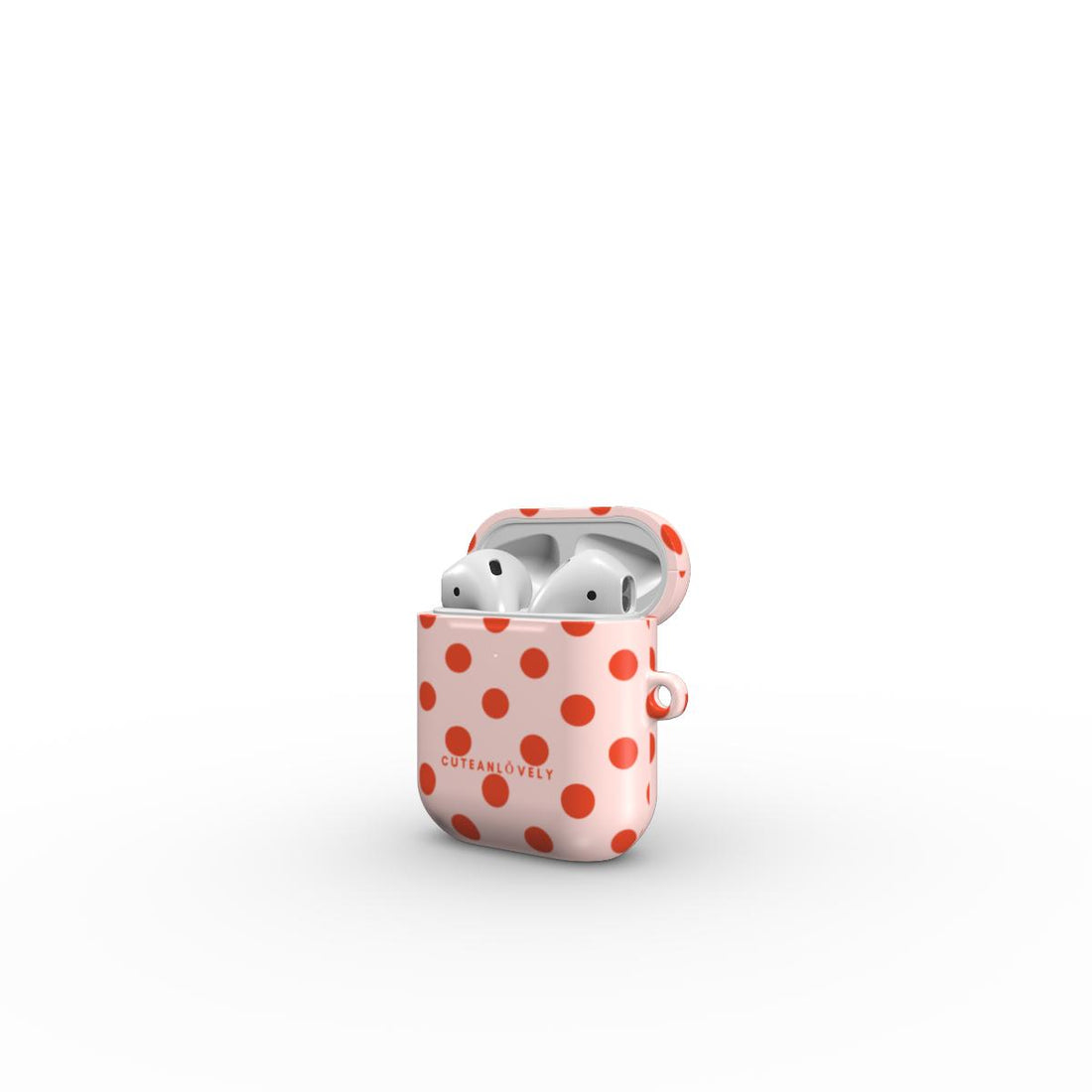 CUTEANLOVELY - Blush Red Polka Dot AirPods Case