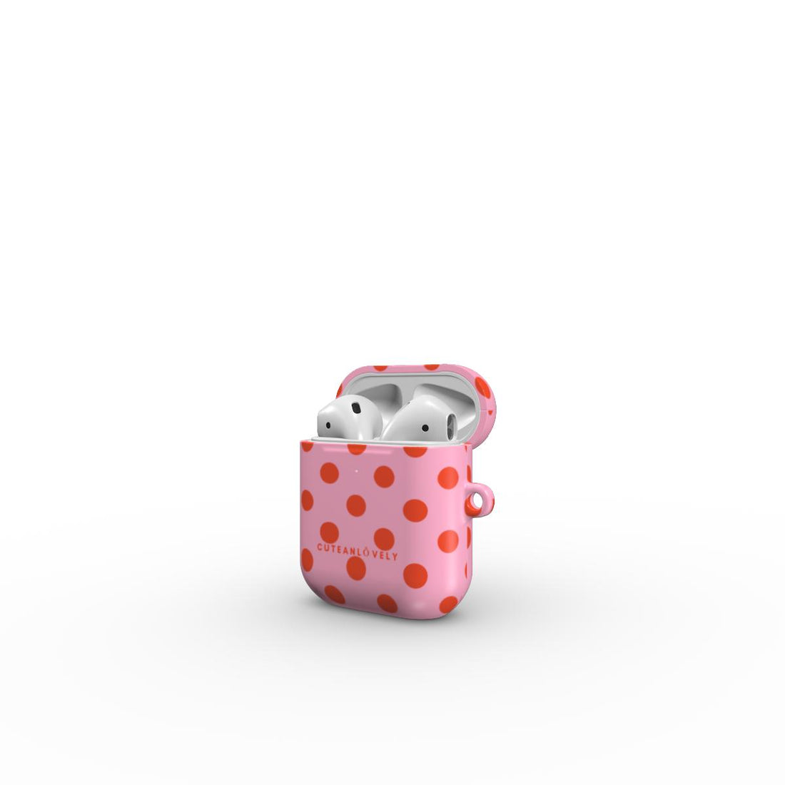 CUTEANLOVELY - Pink Red Polka Dot AirPods Case