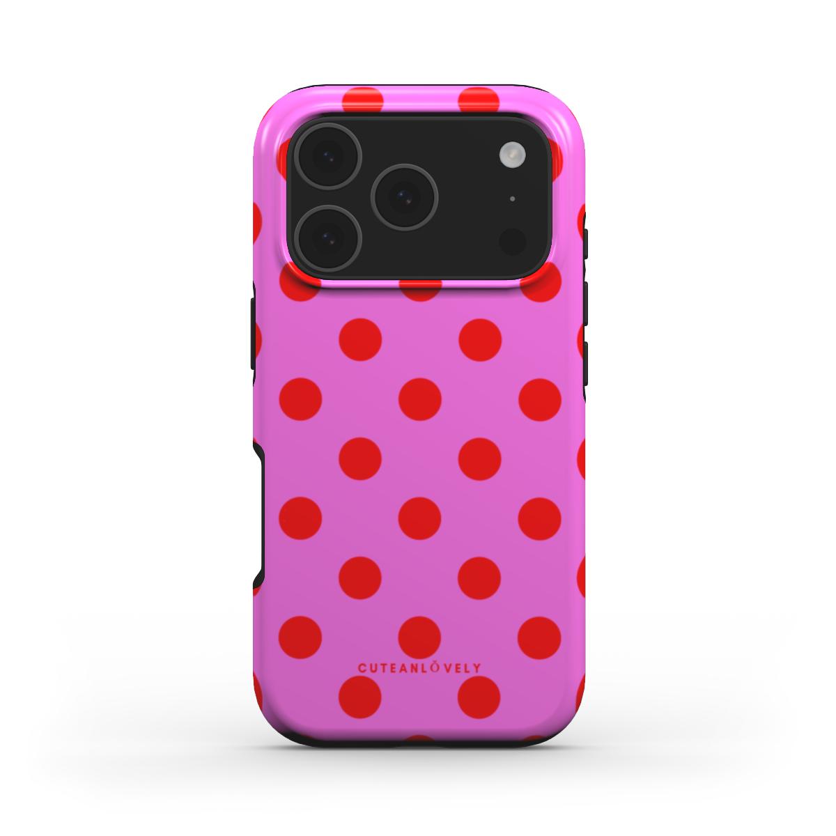 CUTEANLOVELY - Pinka Polka Dot MagSafe iPhone Case