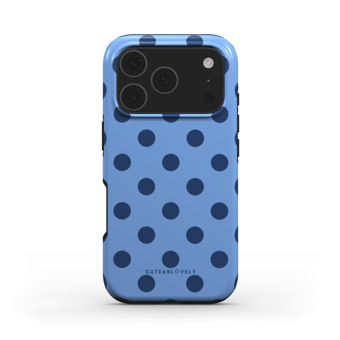 CUTEANLOVELY - Blue Polka Dot MagSafe iPhone Case