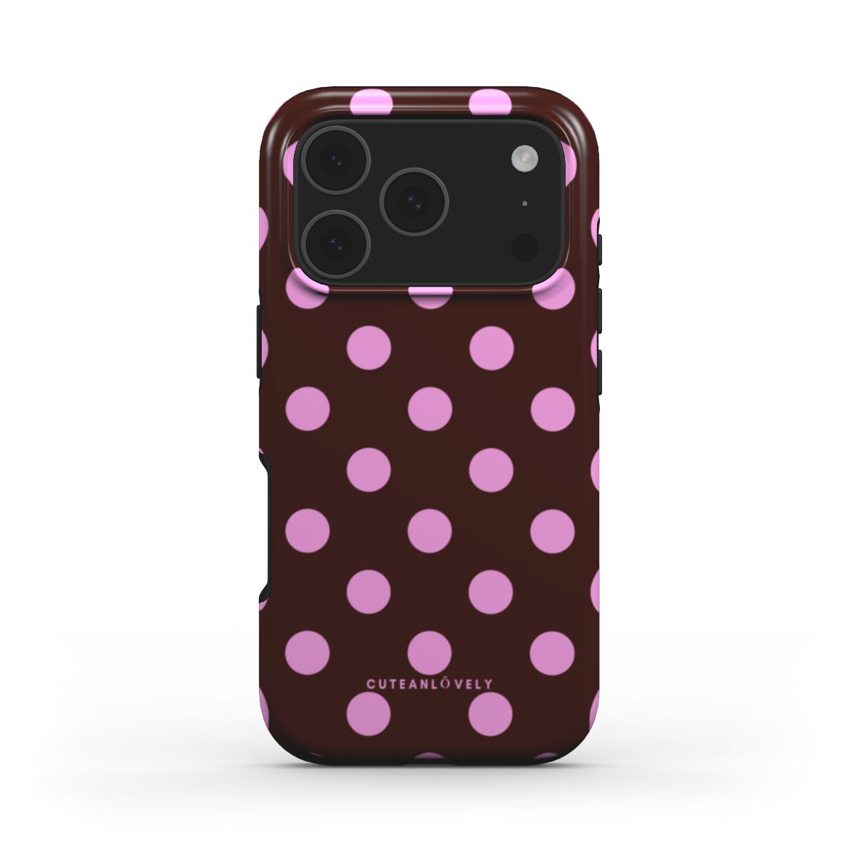 CUTEANLOVELY - Berry Polka Dot MagSafe iPhone Case