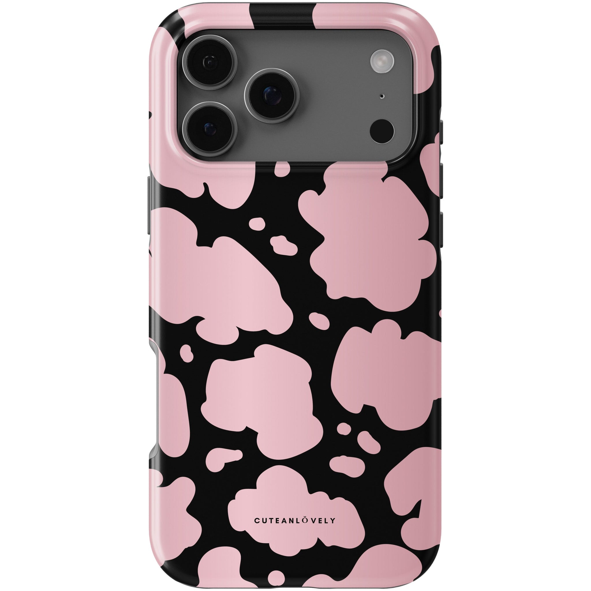 CUTEANLOVELY - Blush Cow Print MagSafe iPhone Case