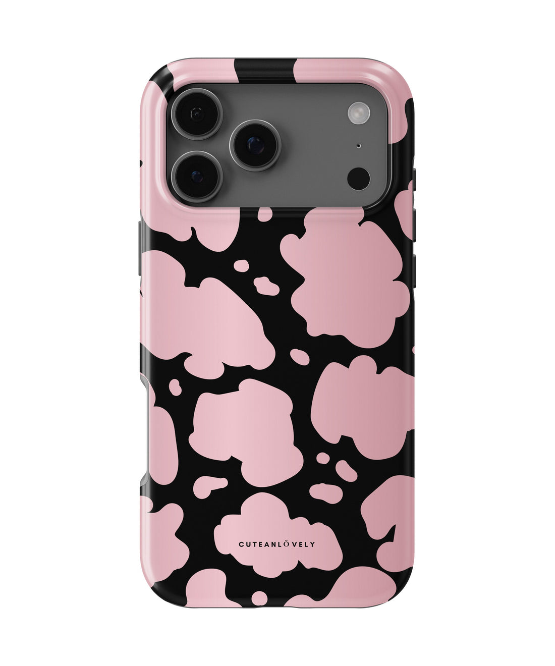 CUTEANLOVELY - Blush Cow Print MagSafe iPhone Case