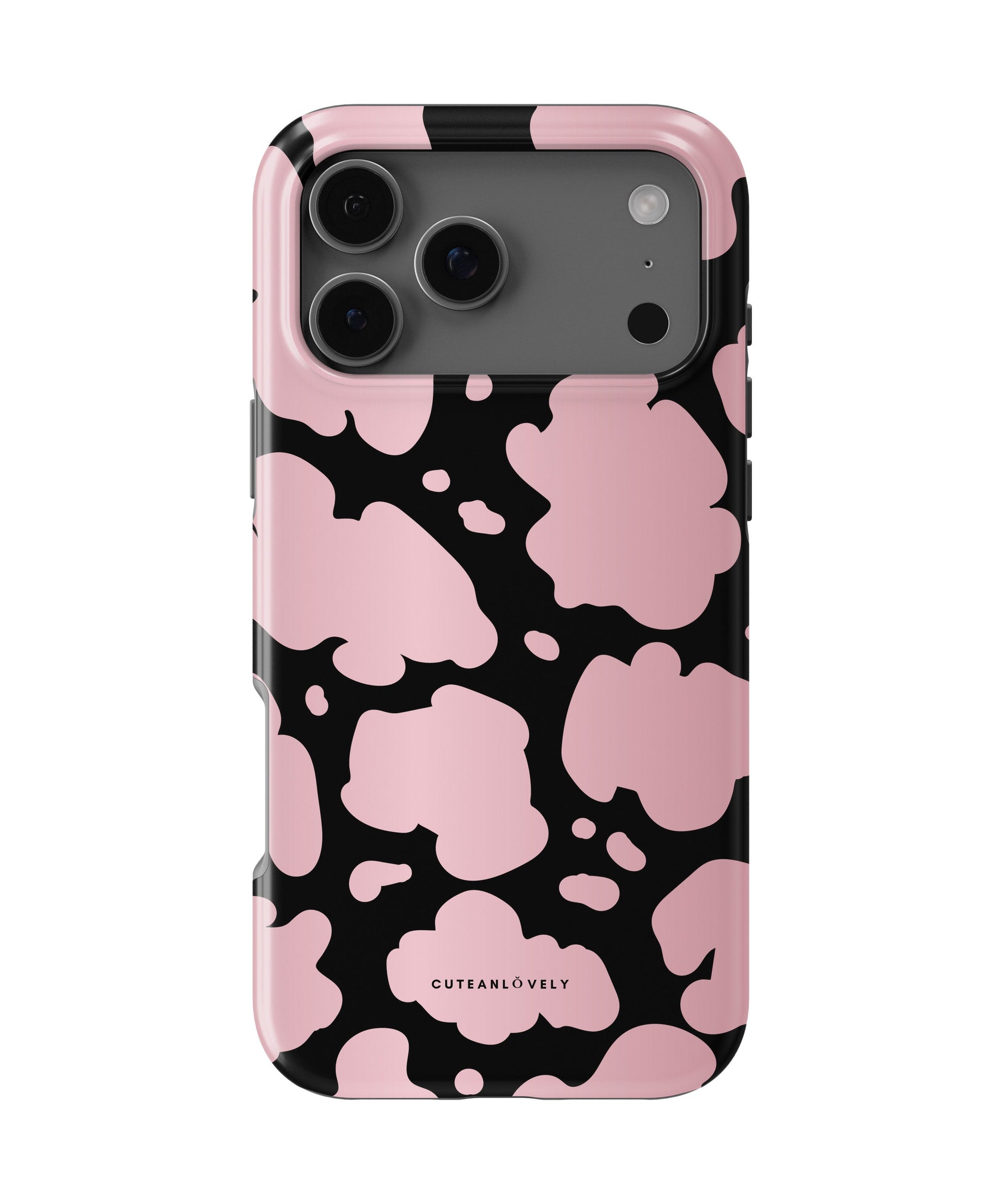 CUTEANLOVELY - Blush Cow Print MagSafe iPhone Case