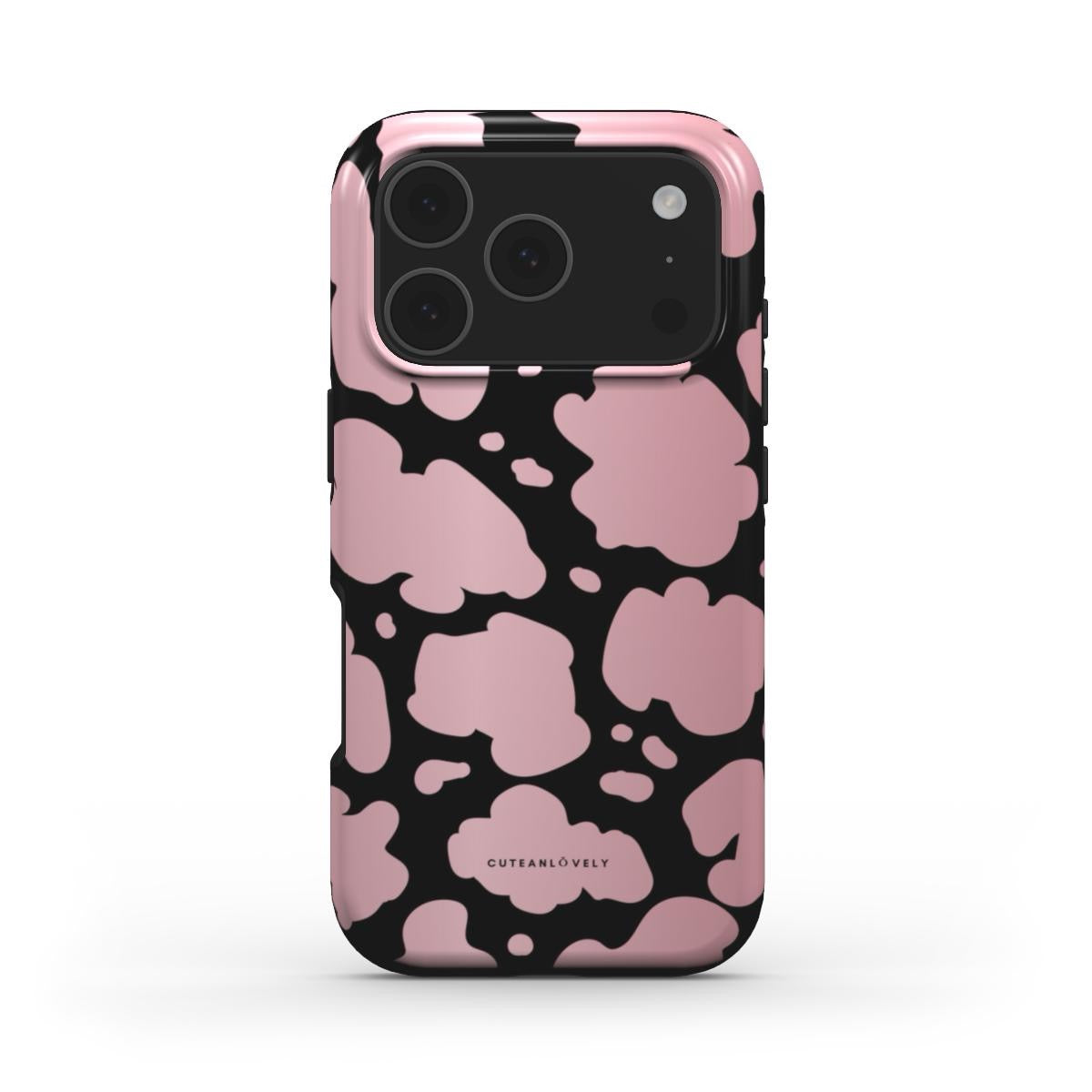 CUTEANLOVELY - Blush Cow Print MagSafe iPhone Case
