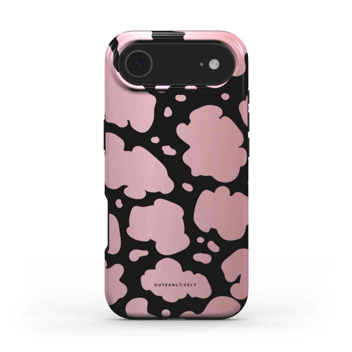 CUTEANLOVELY - Blush Cow Print MagSafe iPhone Case