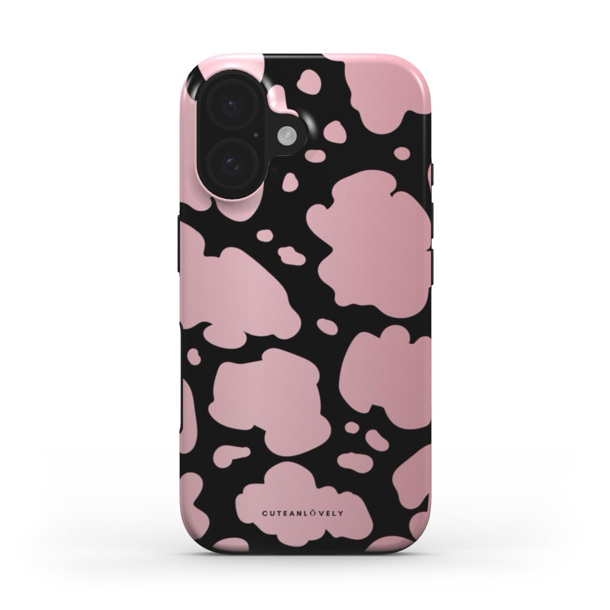 CUTEANLOVELY - Blush Cow Print MagSafe iPhone Case