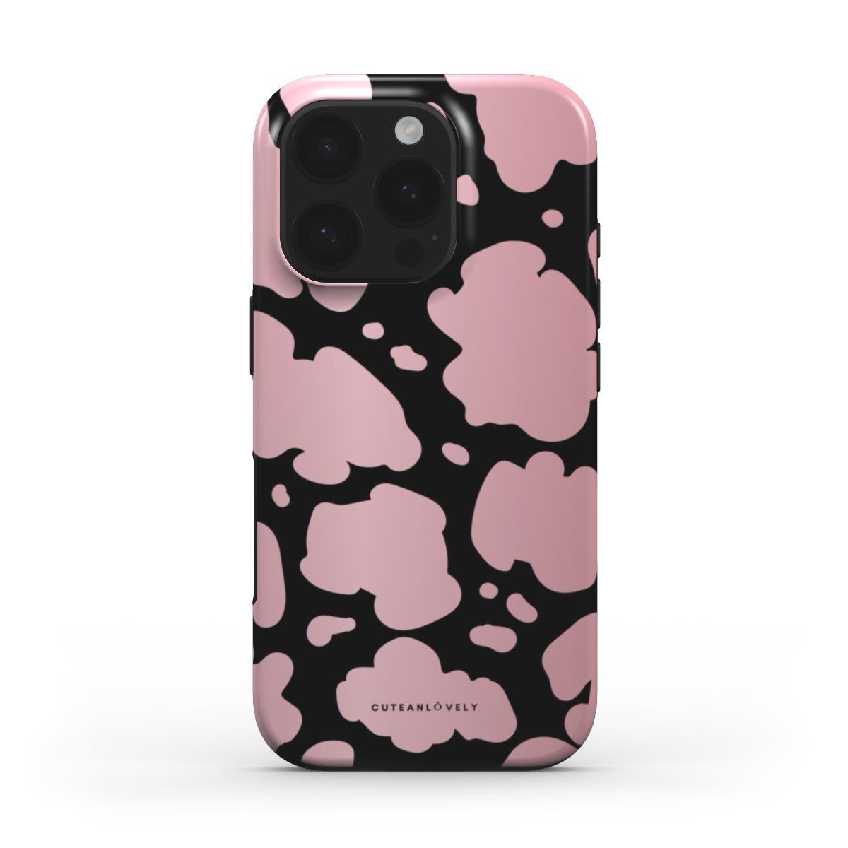 CUTEANLOVELY - Blush Cow Print MagSafe iPhone Case