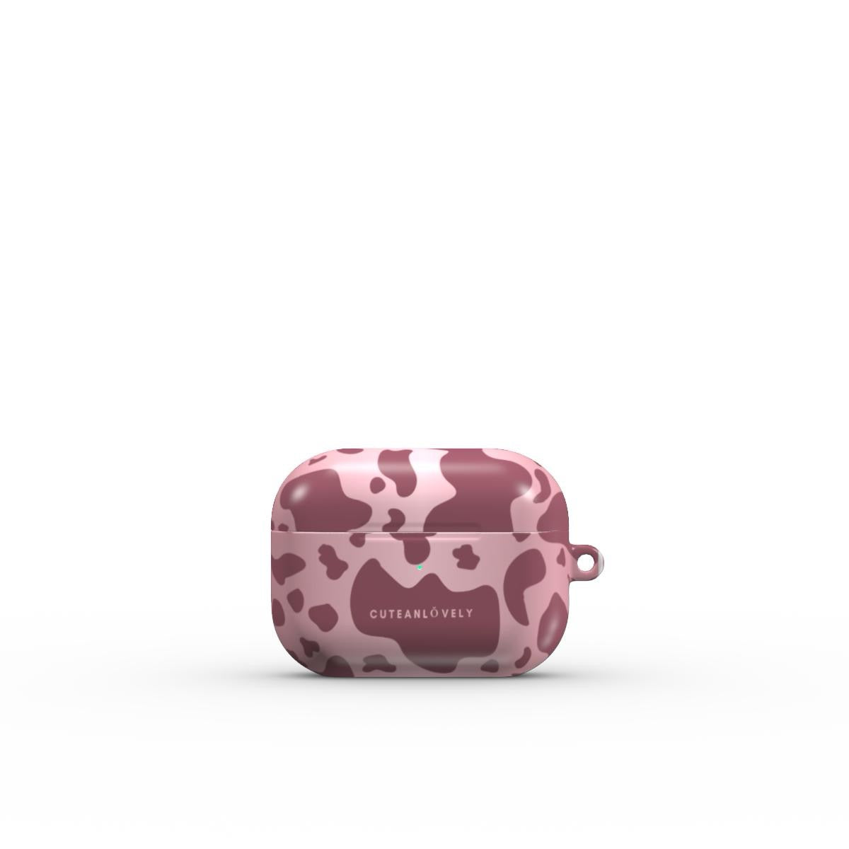 CUTEANLOVELY - Rosé Cow Print AirPods Case