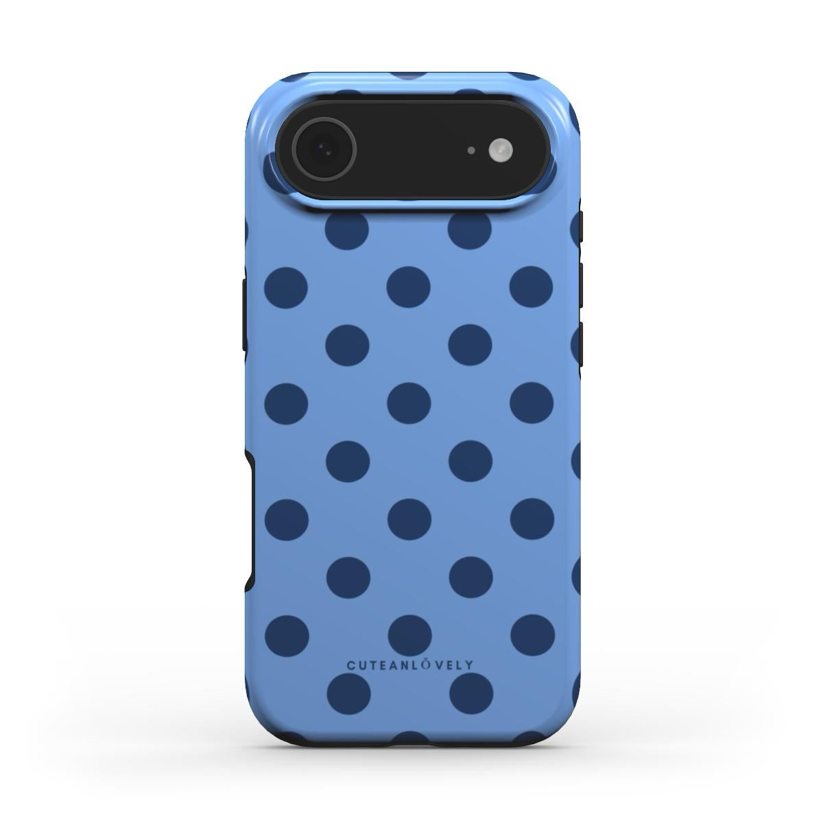 CUTEANLOVELY - Blue Polka Dot MagSafe iPhone Case
