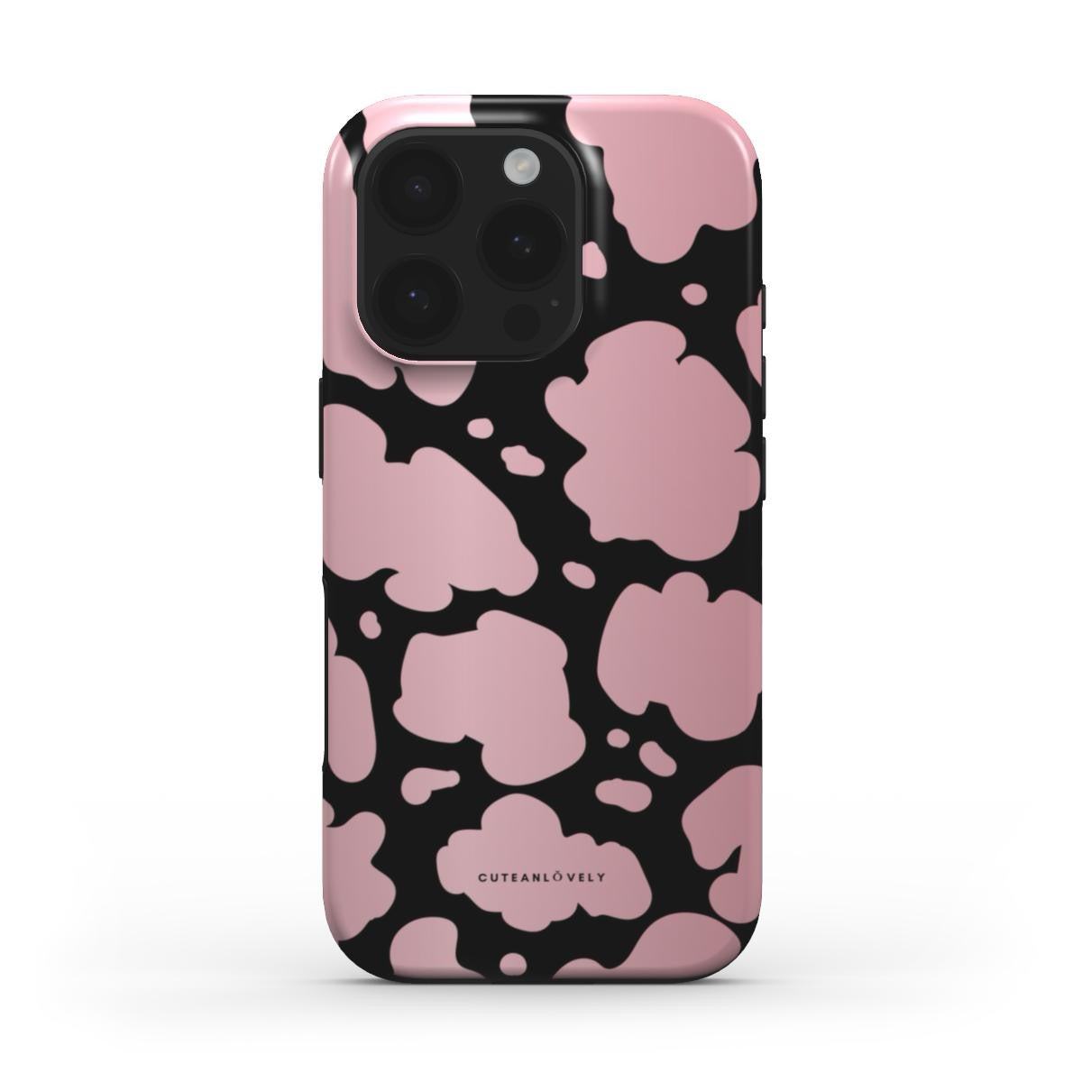 CUTEANLOVELY - Blush Cow Print MagSafe iPhone Case