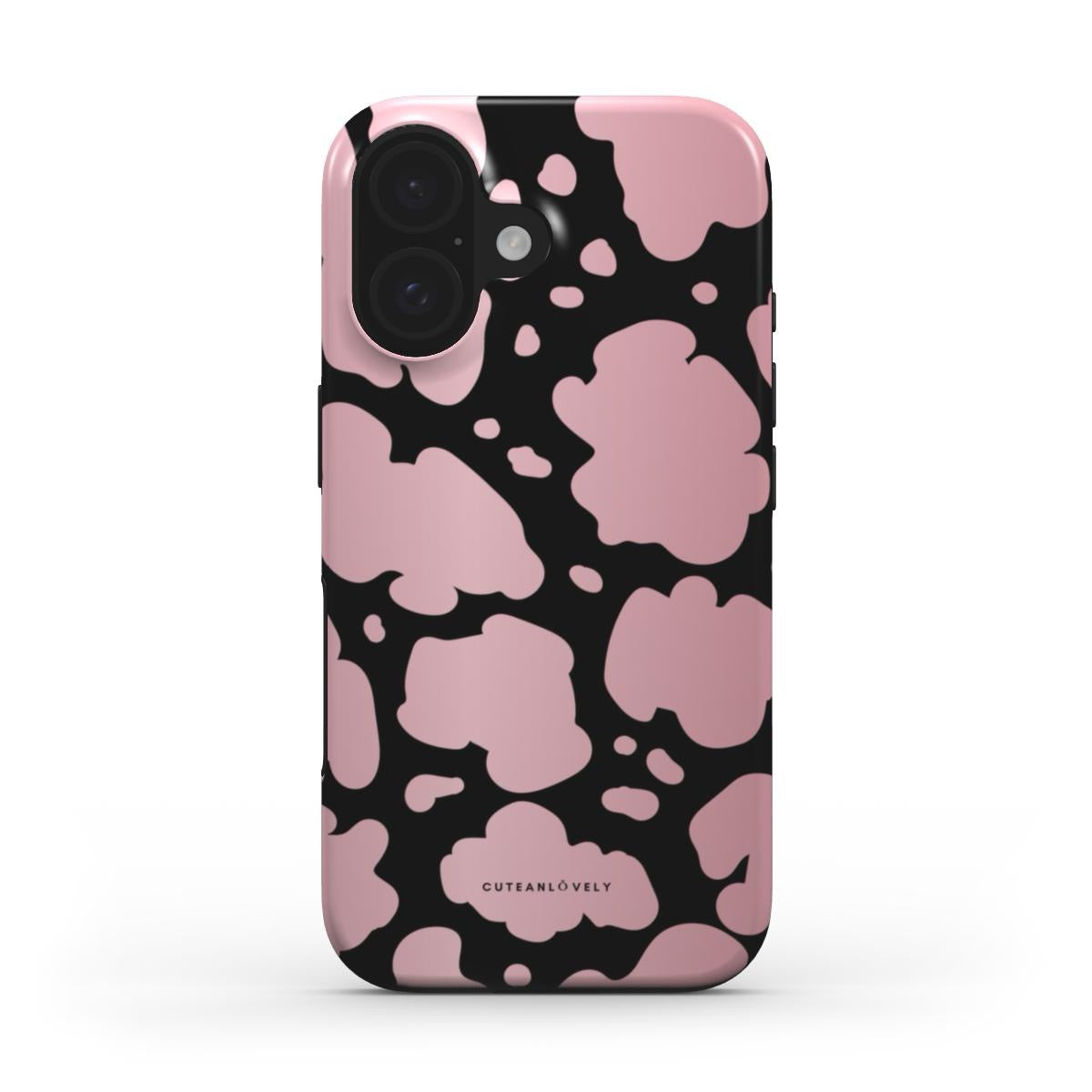 CUTEANLOVELY - Blush Cow Print MagSafe iPhone Case