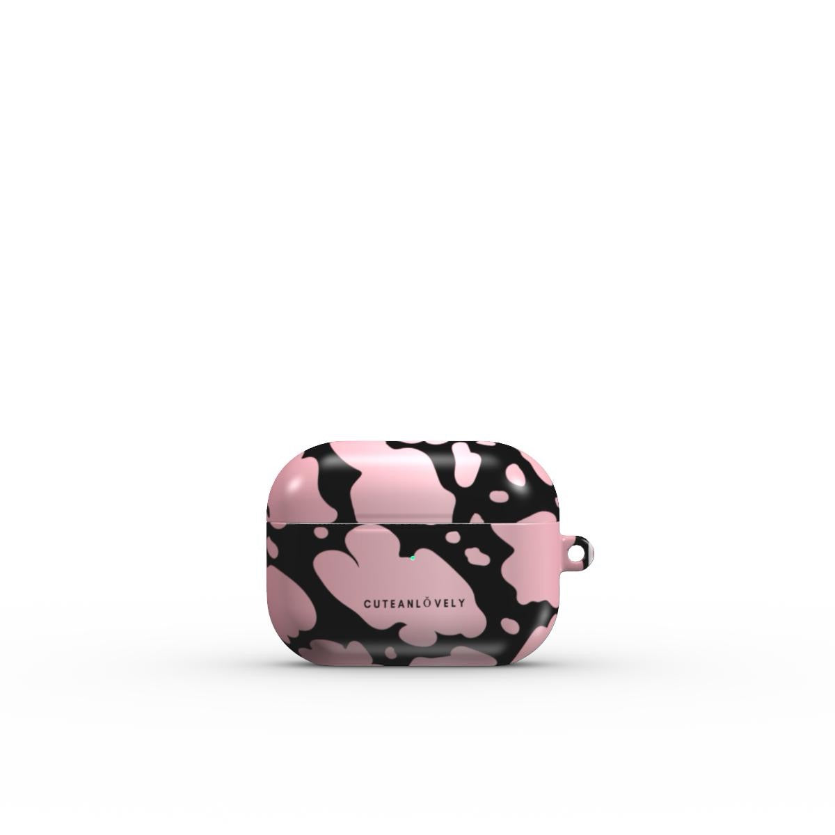 CUTEANLOVELY - Blush Cow Print AirPods Case