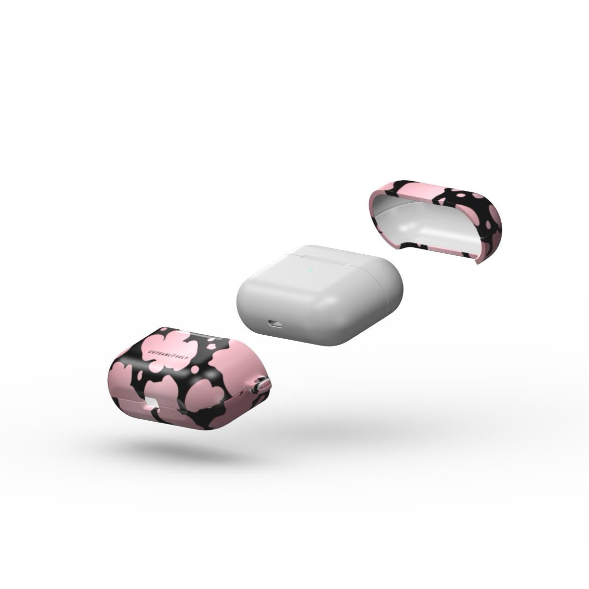 CUTEANLOVELY - Blush Cow Print AirPods Case