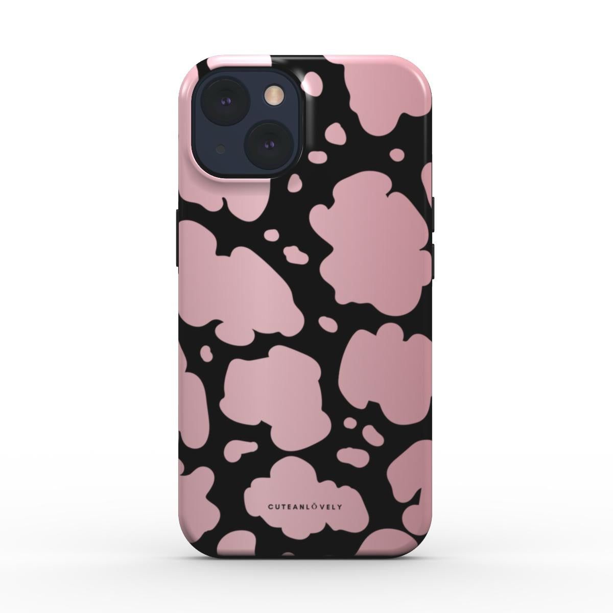 CUTEANLOVELY - Blush Cow Print MagSafe iPhone Case