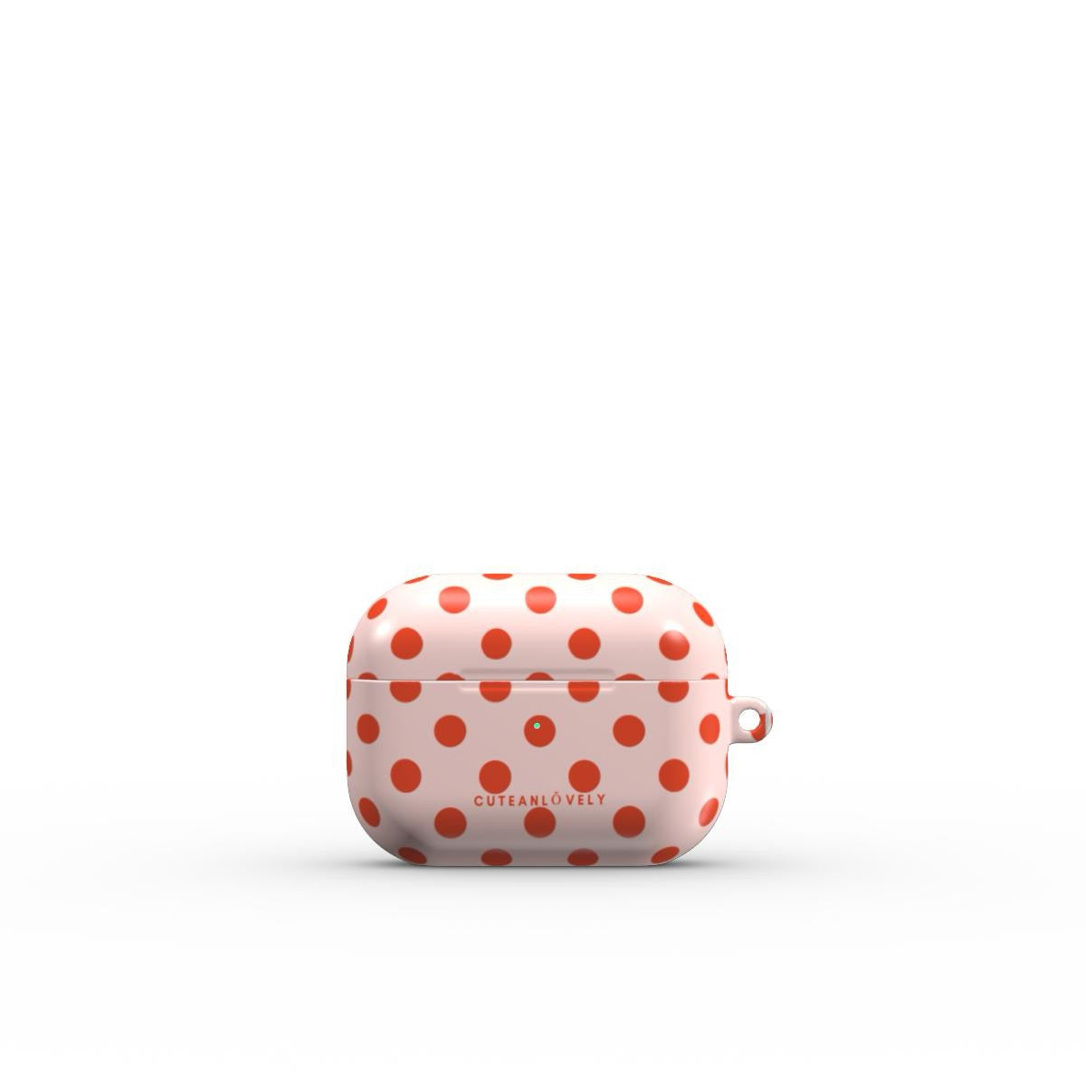 CUTEANLOVELY - Blush Red Polka Dot AirPods Case