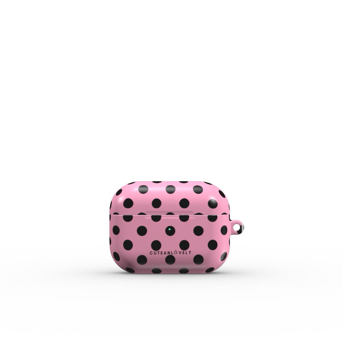 CUTEANLOVELY - Pink Polka Dot AirPods Case