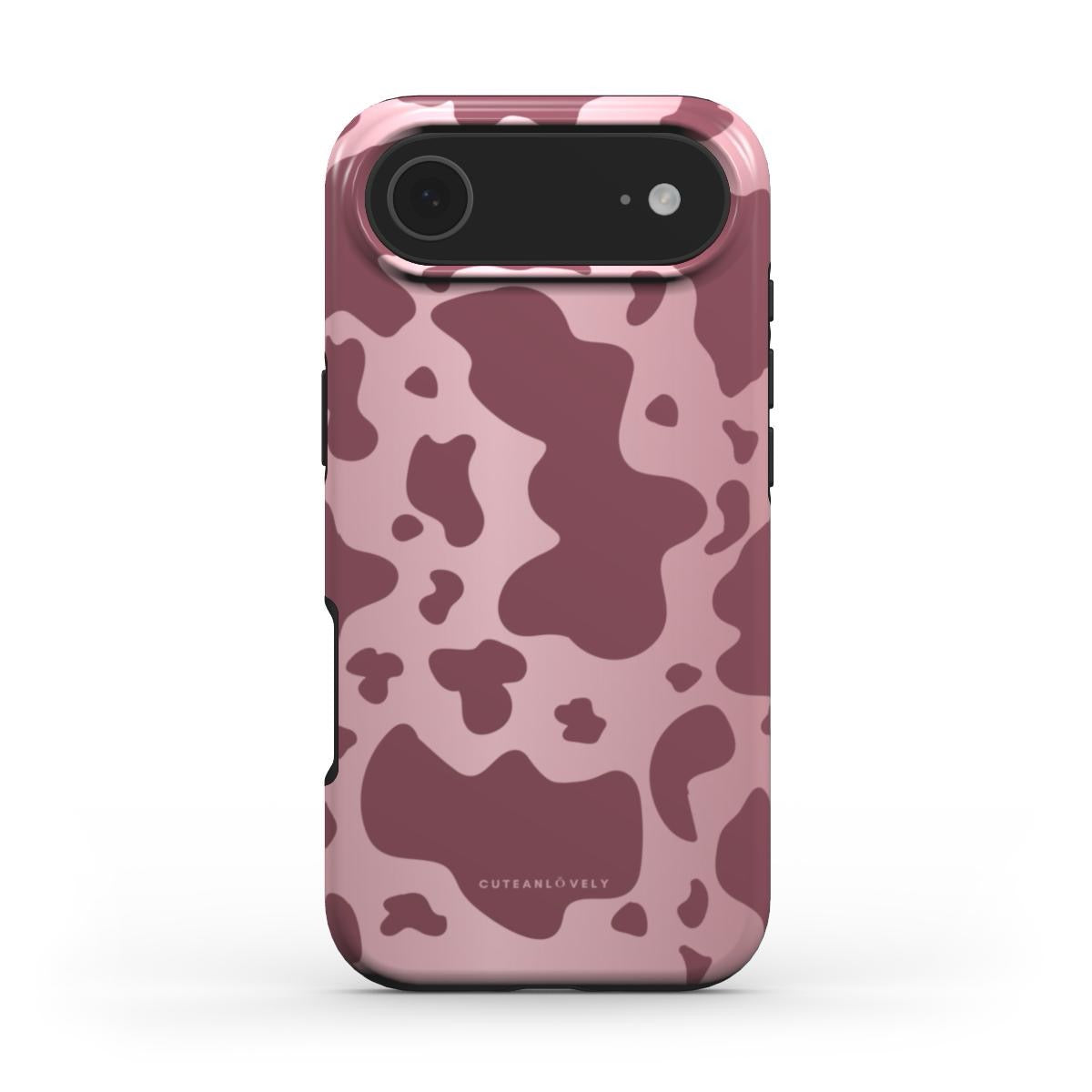 CUTEANLOVELY - Rose Cow Print MagSafe iPhone Case