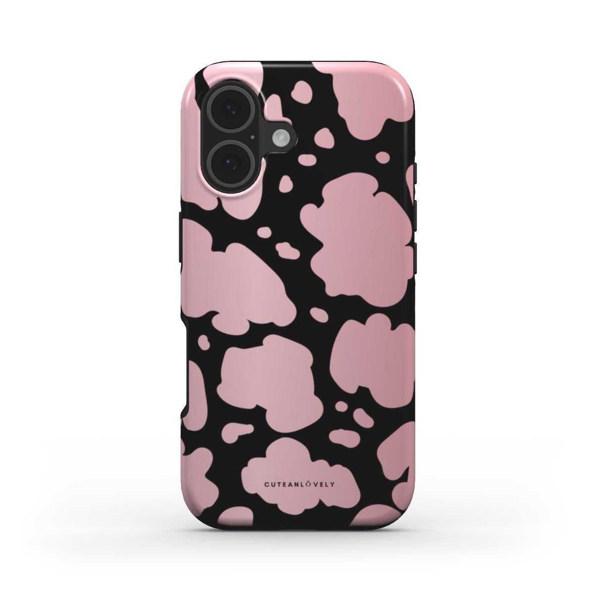 CUTEANLOVELY - Blush Cow Print MagSafe iPhone Case