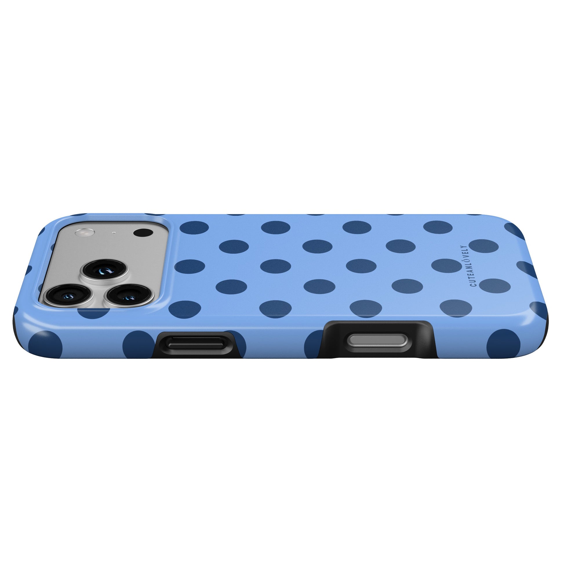 CUTEANLOVELY - Blue Polka Dot MagSafe iPhone Case