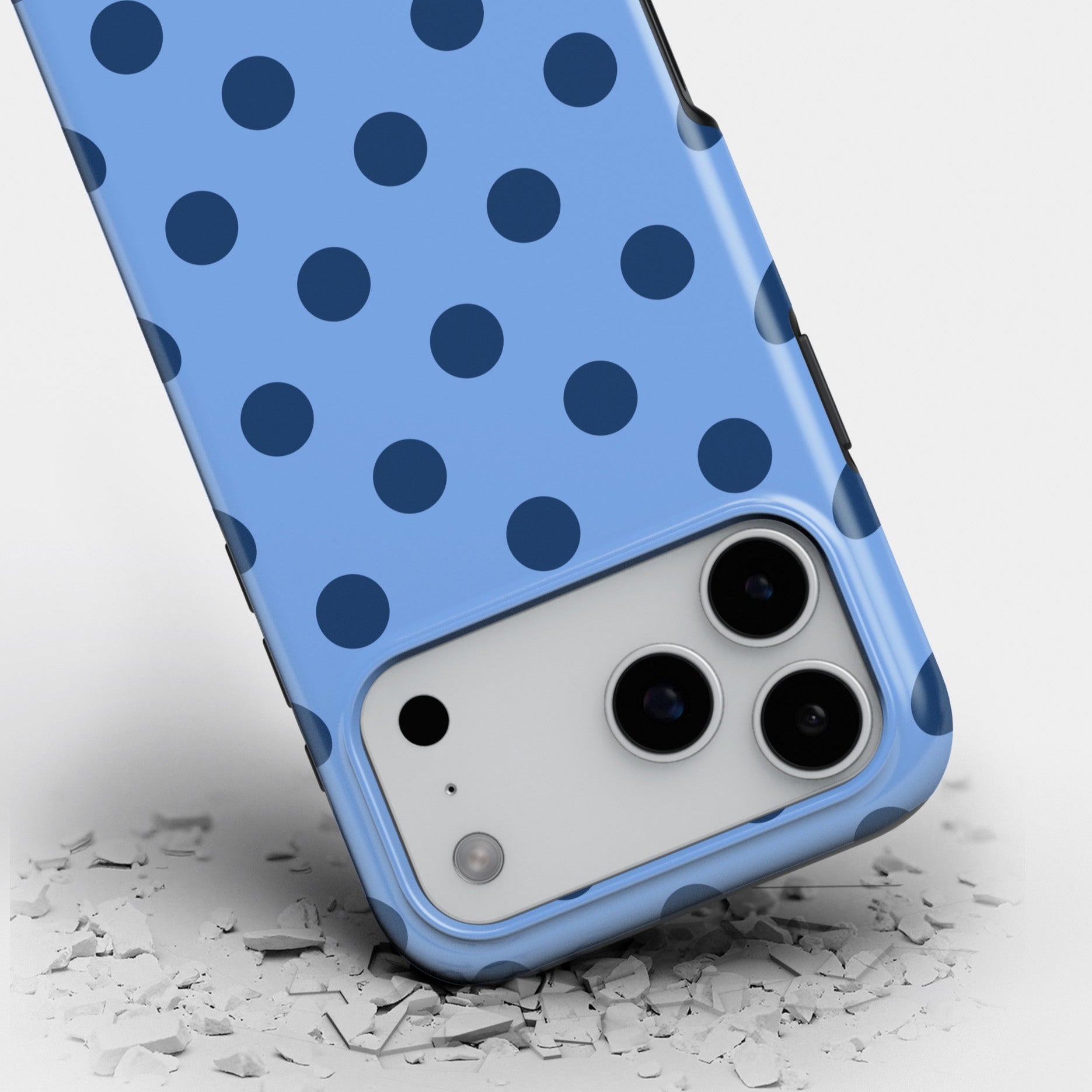 CUTEANLOVELY - Blue Polka Dot MagSafe iPhone Case