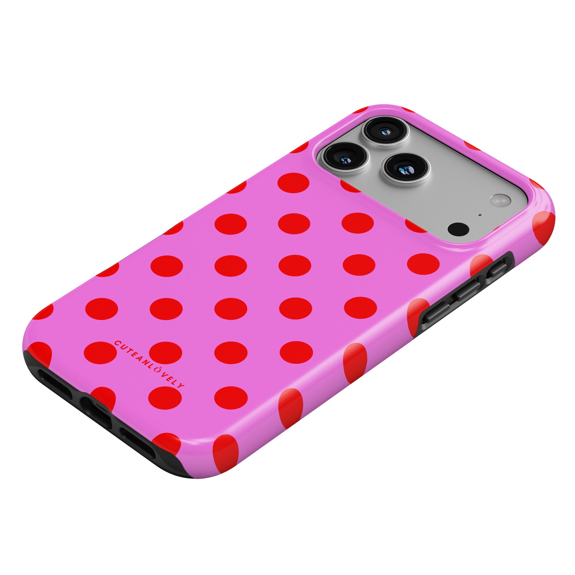 CUTEANLOVELY - Pinka Polka Dot MagSafe iPhone Case