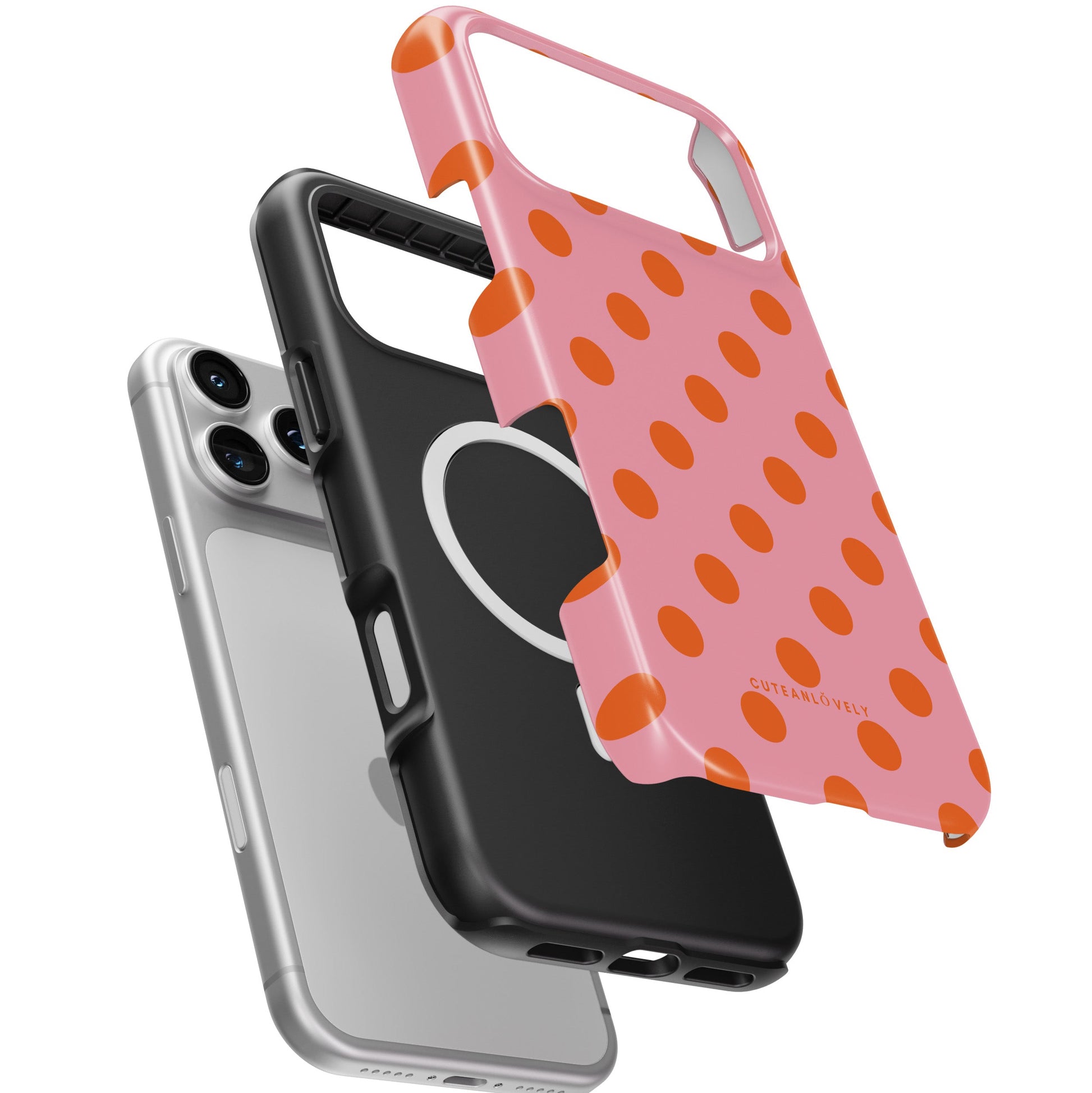 CUTEANLOVELY - Sorbet Polka Dot MagSafe iPhone Case