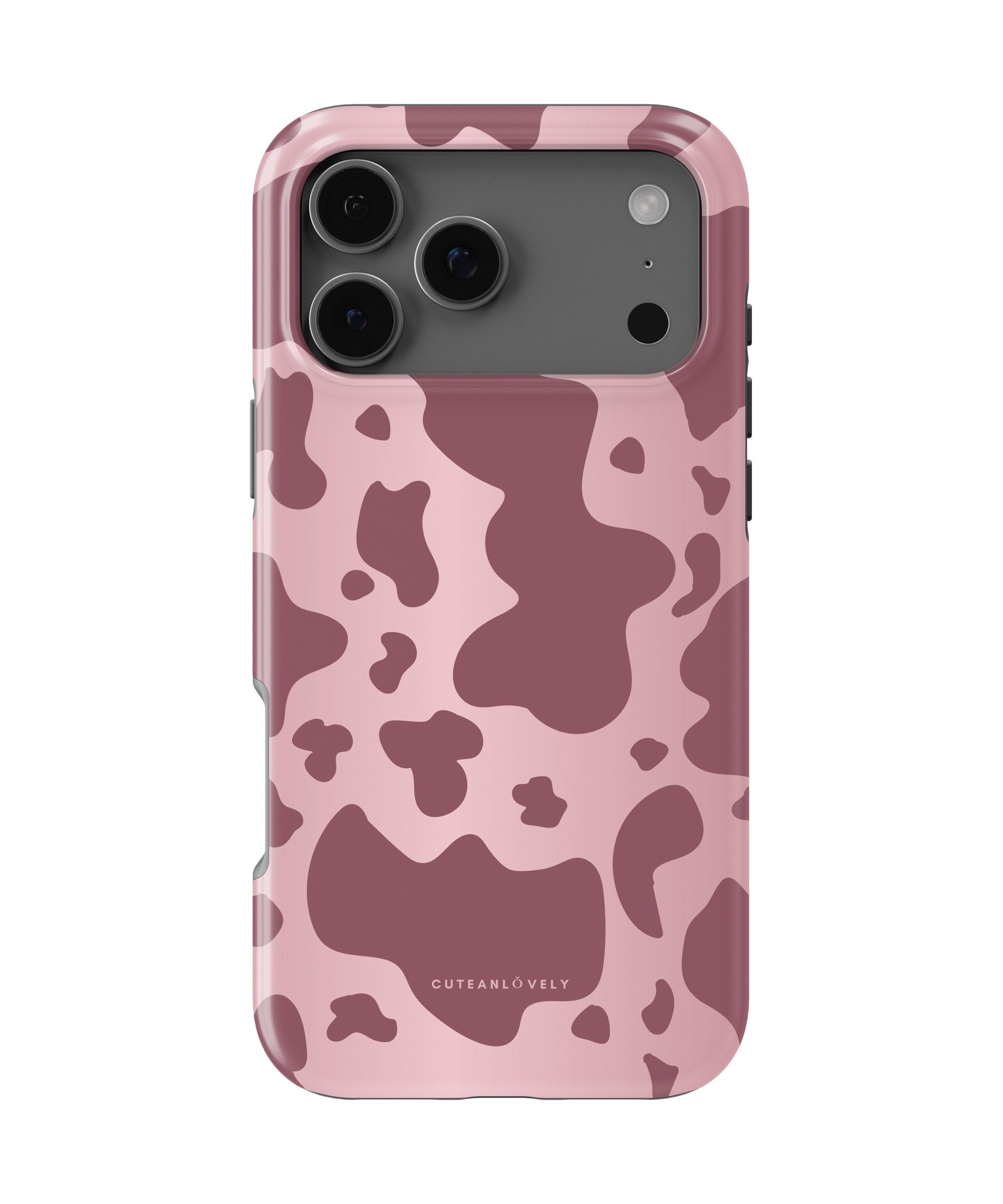 CUTEANLOVELY - Rose Cow Print MagSafe iPhone Case