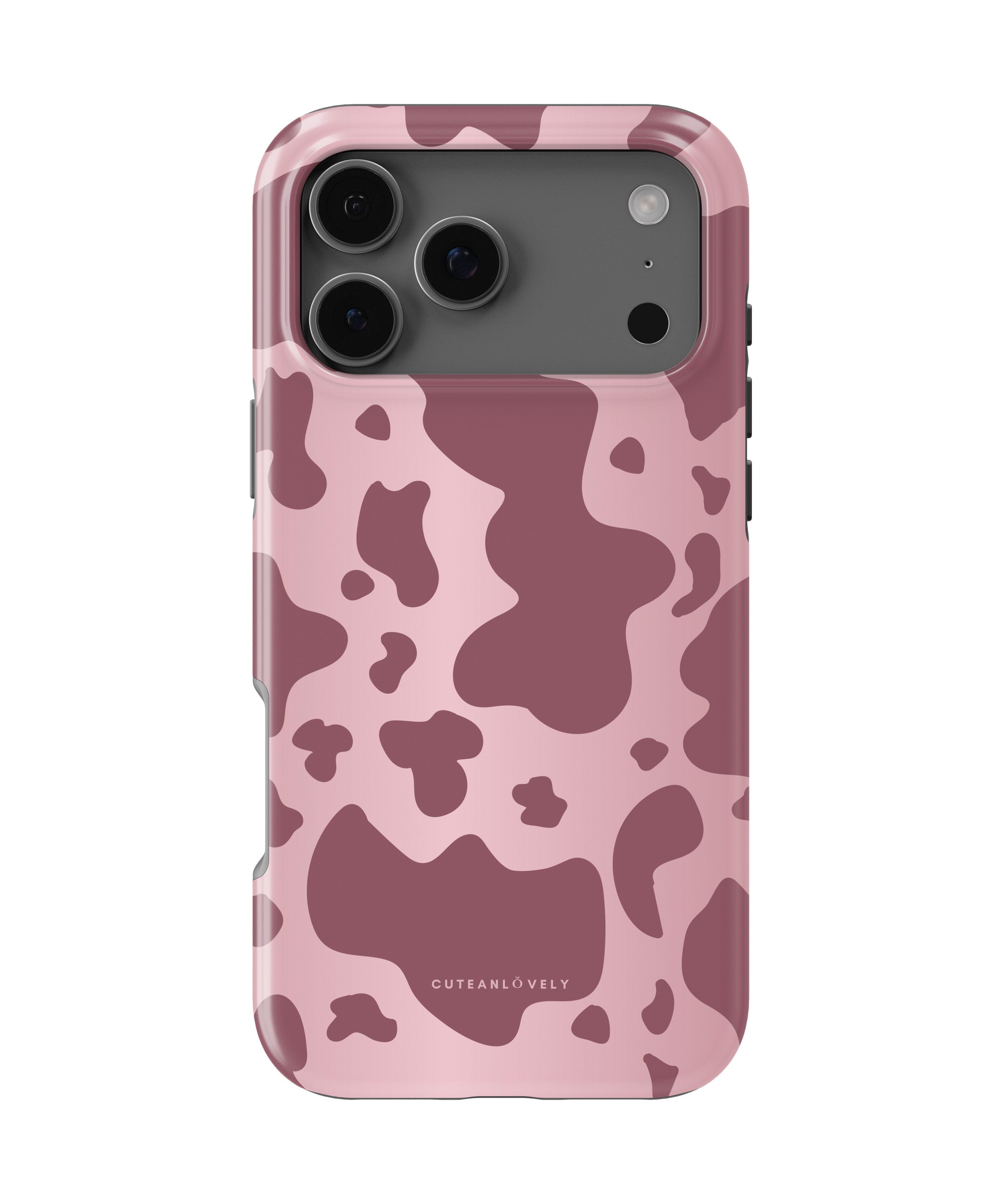 CUTEANLOVELY - Rose Cow Print MagSafe iPhone Case